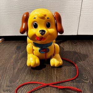 Fisher Price LIL SNOOPY PULL ALONG PUPPY DOG Toddler Toy 2005 Vintage WORKS